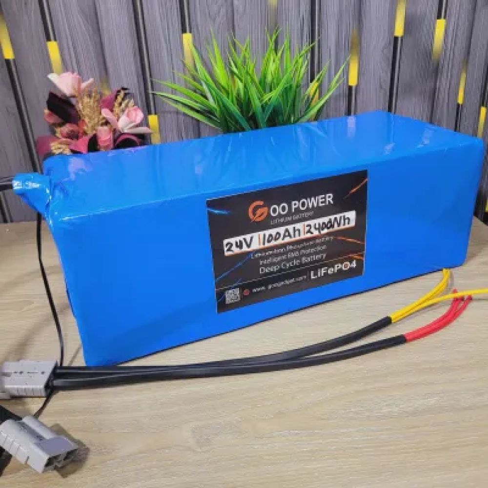 24V 100Ah LiFePO4 Battery Pack | JK 100A/200A Smart BMS with 1A Active Balancer