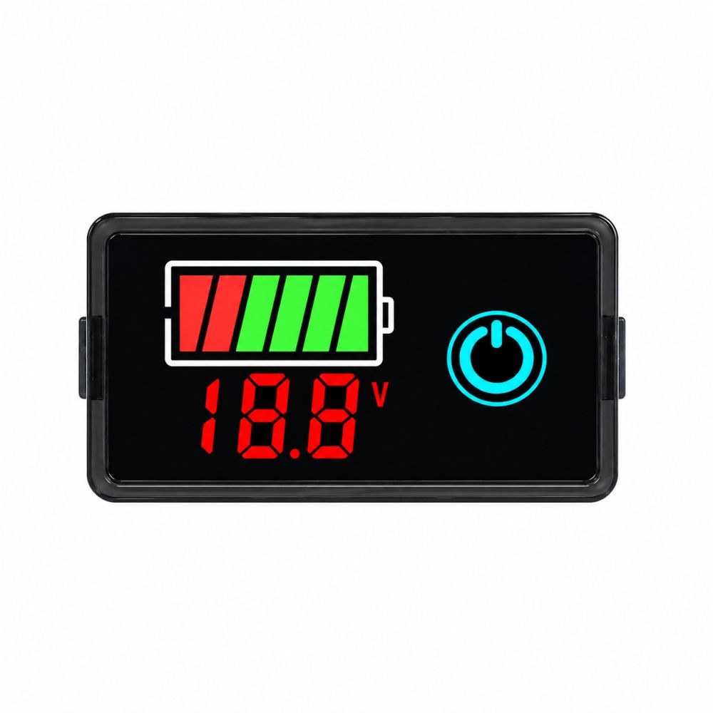 8–100V Digital Battery Voltmeter Level Indicator with Touch Switch for Lead-Acid & Lithium Batteries