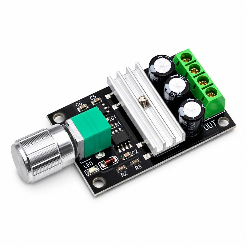 DC 80W 3A PWM Motor Speed Controller 6V-28V Adjustable Motor Driver Module