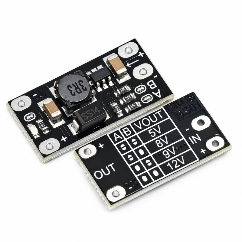 DC-DC Step-Up Converter Mini UPS Module 3.7V to 9V/12V 2A