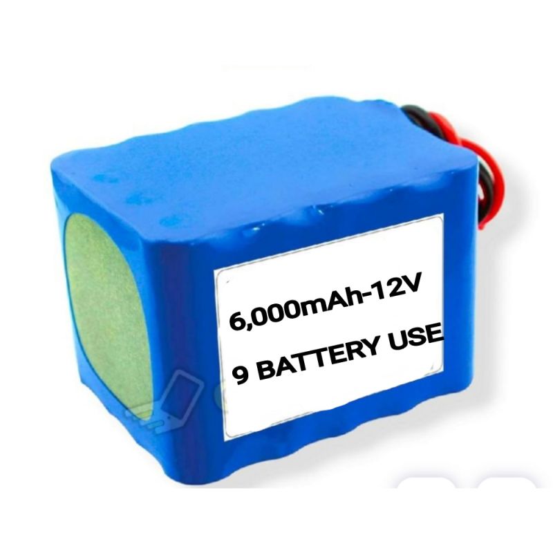 6000mAh 12V 18650 Lithium-Ion Battery Pack 3S3P with 25A BMS
