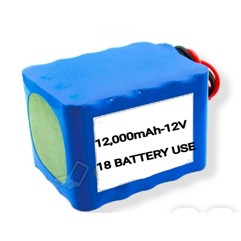12V 12000mAh 18650 Li-Ion Battery Pack with 25A Protection BMS
