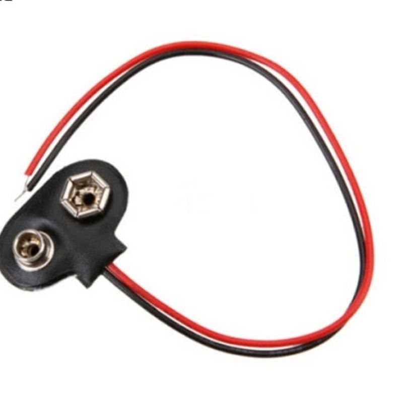 9V Battery Snap Connector T-Style with 2-Pin Wire Leads