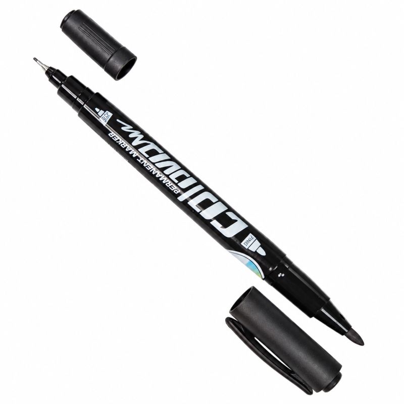Gxin G-107 Black Permanent Marker for Paper Metal Glass Plastic Wood