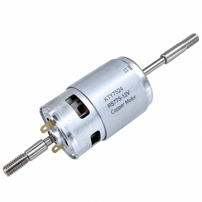 775 12V DC Fan Motor Long Shaft Double Threaded Coupler High Torque