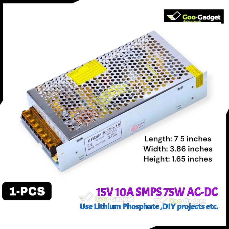 15V 10A 150W SMPS AC-DC Metal Power Supply Industrial Grade