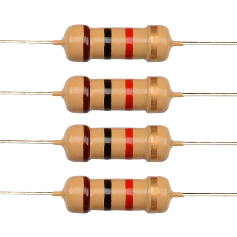 20PCS 1K Ohm Carbon Film Resistor 1/4W 5% Fixed Resistor