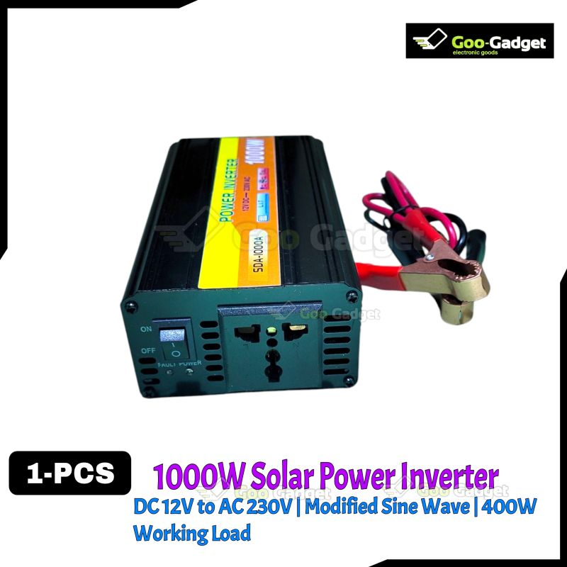 1000W 12V DC to 230V AC Modified Sine Wave Inverter for Solar & Backup
