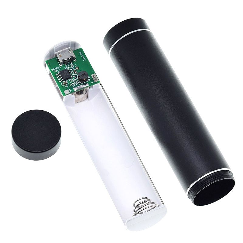 Mini DIY Power Bank Kit 1×18650 Stainless Steel Case USB Charger