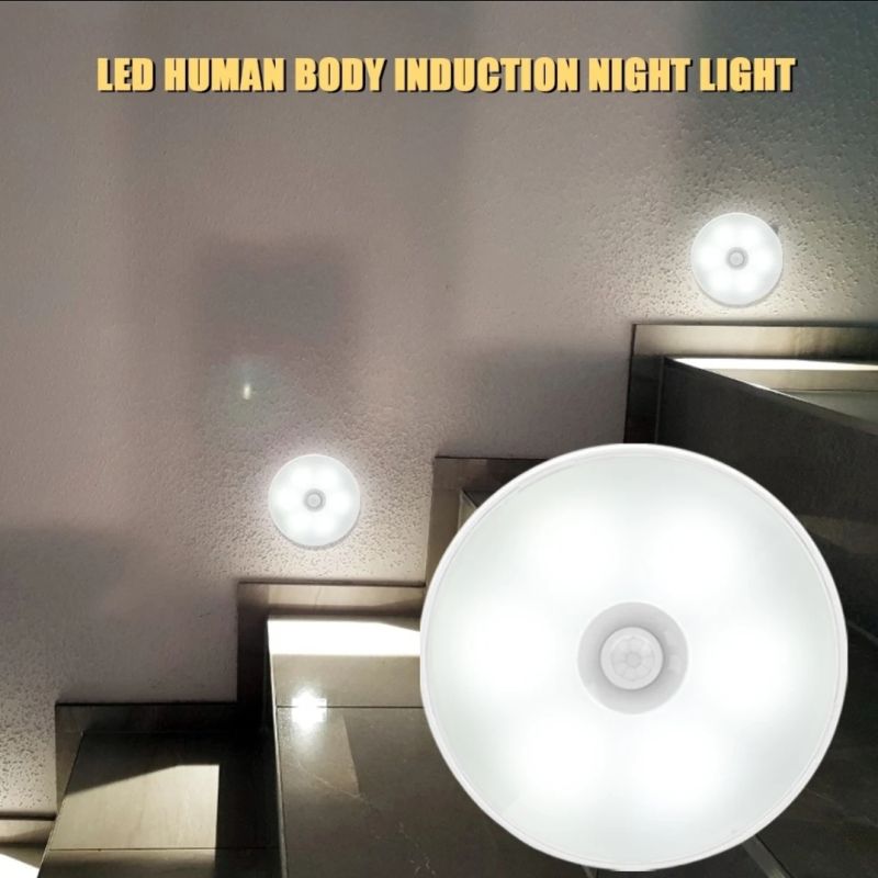 Smart PIR Motion Sensor LED Night Light Rechargeable Automatic Indoor Light