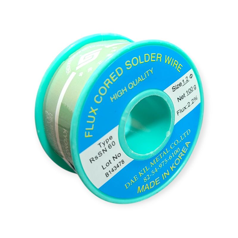 1.2mm Korean Premium Soldering Wire 63/37 Tin Lead 100g Rosin Core