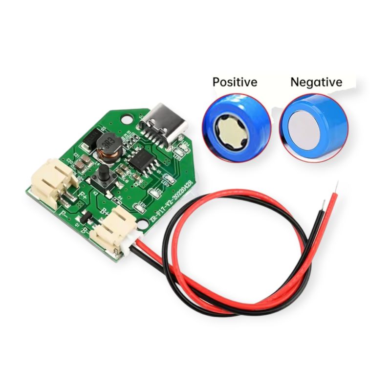 BLDC Fan Control Board 3.7V to 5V 7V 9V Type-C Rechargeable Fan Boost Module