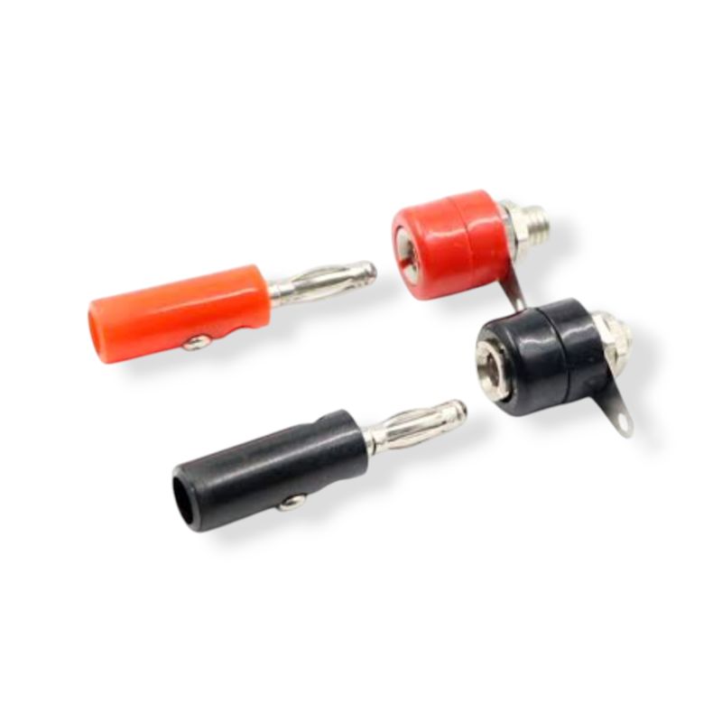 4mm Banana Plug Male Female Connector 30V AC 60V DC Red Black Pair