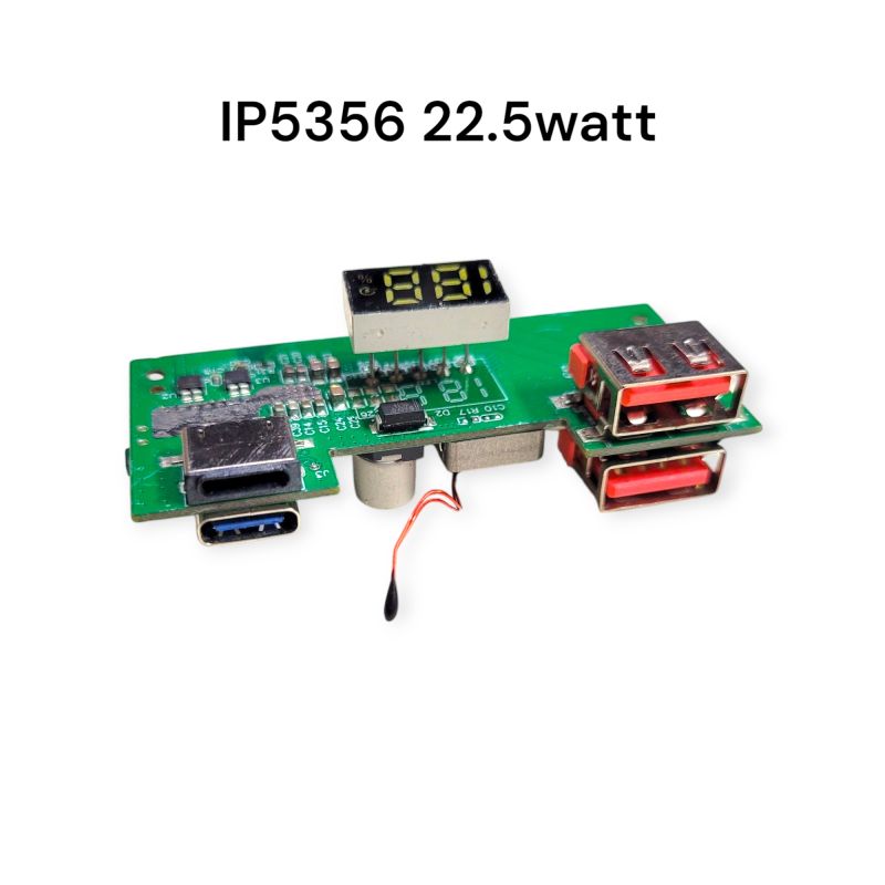 IP5356 27W PD3.1 QC3.0 Power Bank Circuit 3-in-1 USB Type-C Module with LED