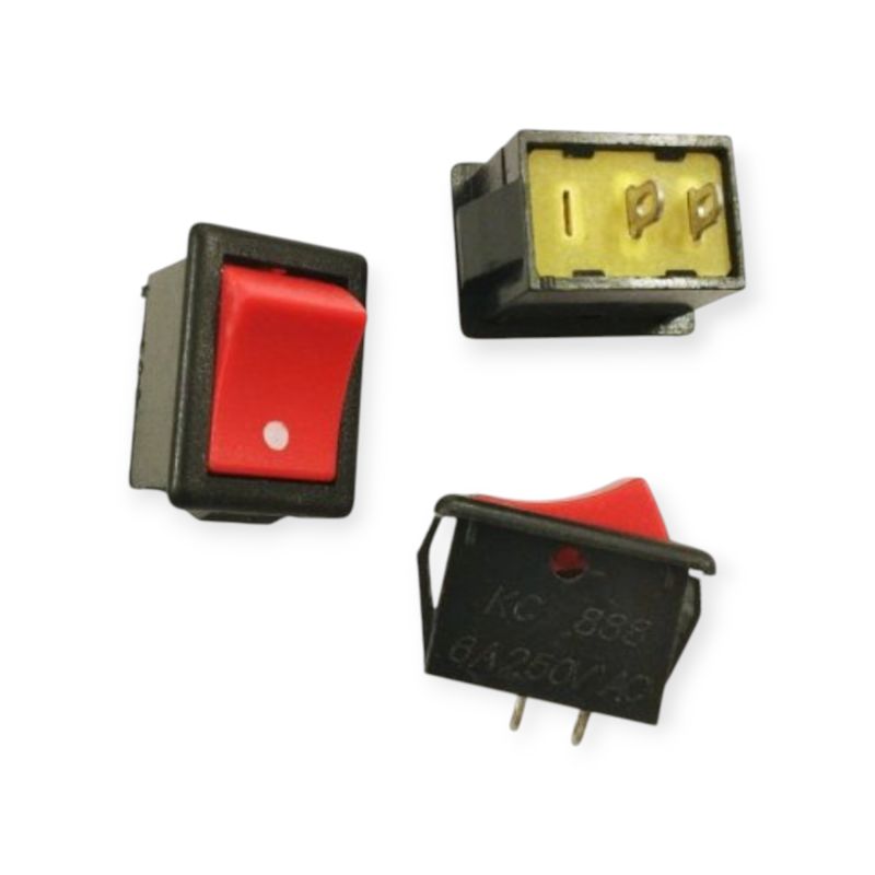 2 Pin SPST Rocker Switch ON/OFF | 250V AC 6A Mini Power Switch for DIY Electronics