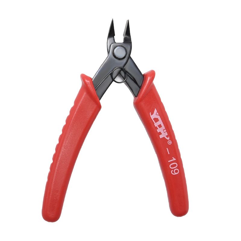 YTH-109 5-Inch Precision Needle-Nose Diagonal Pliers | 1.6mm Copper Wire Cutter with Spring Handle