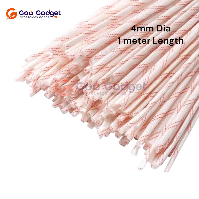 4mm Fiberglass Sleeving | High-Temperature Insulation Tube | 1 Meter Cable Protection