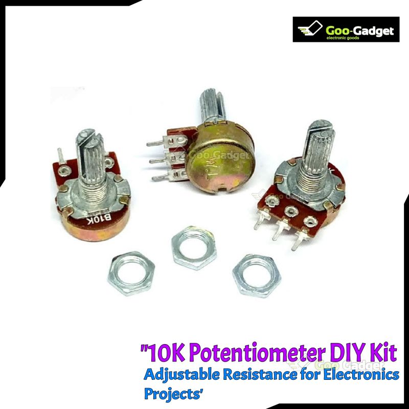 10K Potentiometer | 10,000Ω Adjustable Variable Resistor for DIY Electronics