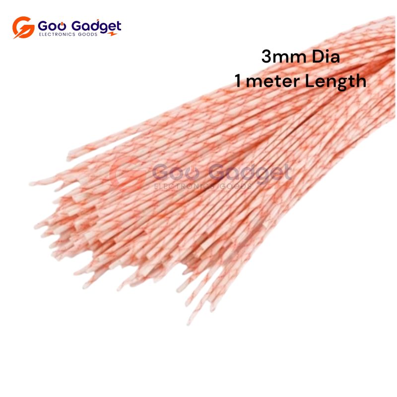 3mm Fiberglass Sleeving | High-Temperature Insulation Tube | 1 Meter Cable Protection