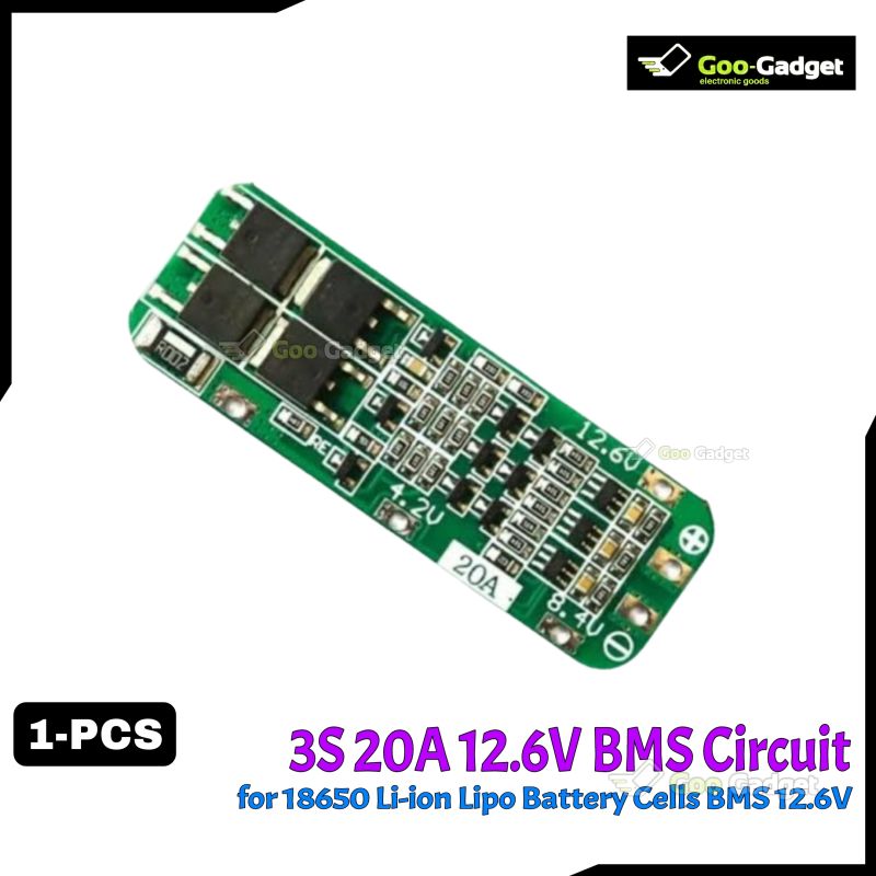 3S 20A 12V Li-ion BMS Board | 18650 Lithium Battery Protection & Charging Module