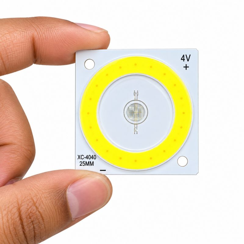 4V COB LED Light Module | Round Cool White Super Bright LED Board for DIY Projects