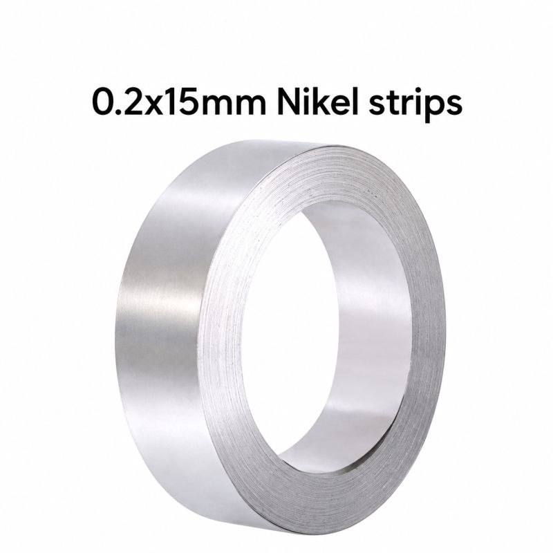 1ft 0.2×15mm Pure Nickel Strip | Heavy-Duty High-Conductivity Spot Welding Strip for Li-ion & LiFePO4 Battery Packs