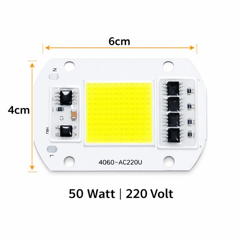 50W AC 220V COB LED Light Module High Power for Flood Light & DIY Lighting