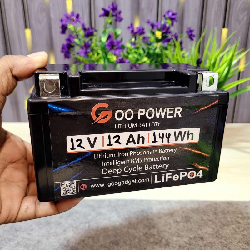 12V 12Ah LiFePO4 Bike Self-Start Battery Pack with Active Balancer