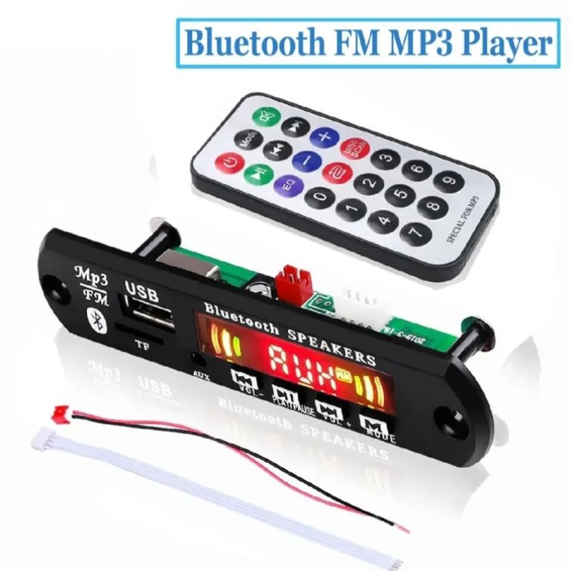5V 1A Bluetooth FM MP3 Audio Decoder Board with LED Display