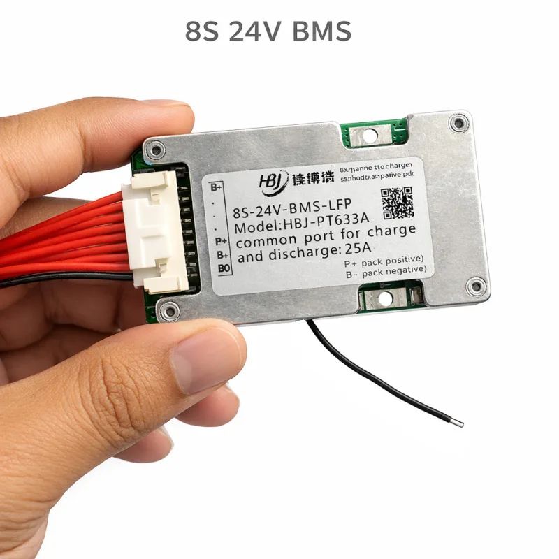 8S 24V 25A LiFePO4 Battery Management System Common Port BMS HBJ-PT633A