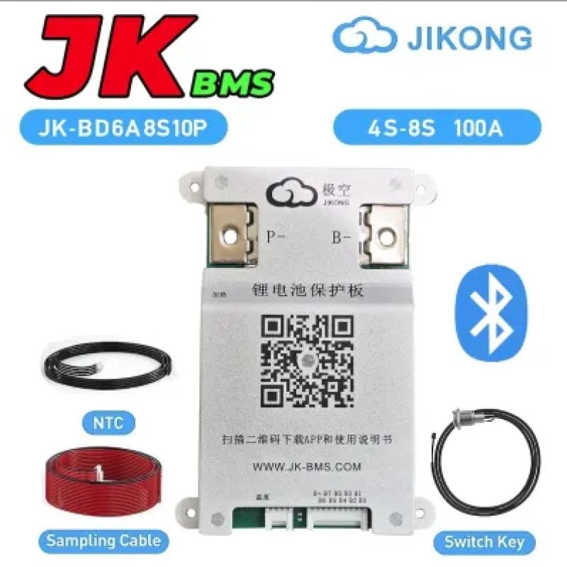 JK Smart 4S–8S 100A–200A Active Balance BMS 0.6A for Lithium LiFePO4 LTO  BD6A8S10P