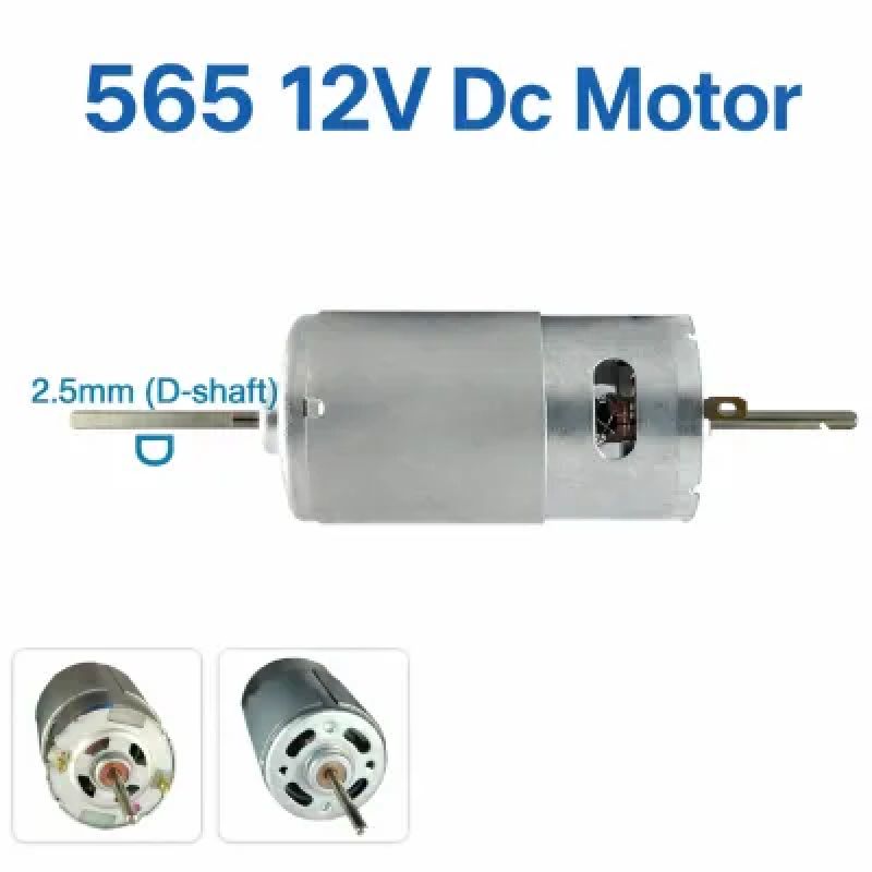 RS565 12V High-Speed DC Motor with D-Shaft for Fan & DIY Projects