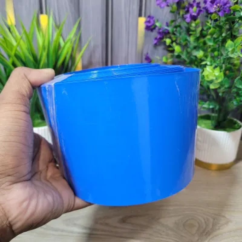 100mm 1ft Blue PVC Heat Shrink Sleeve for Li-ion & LiFePO4 Battery Pack