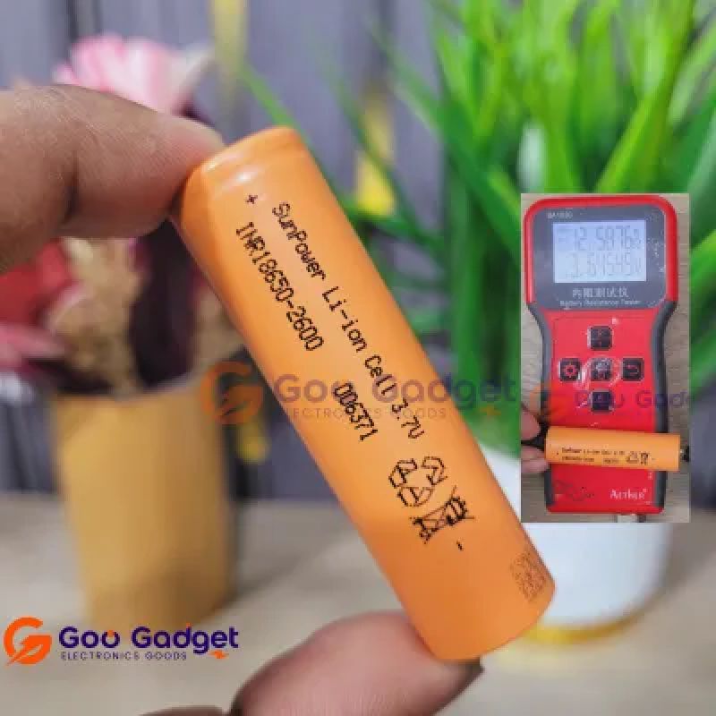 SunPower 18650 2600mAh Lithium-Ion Rechargeable Battery Cell 3.7V