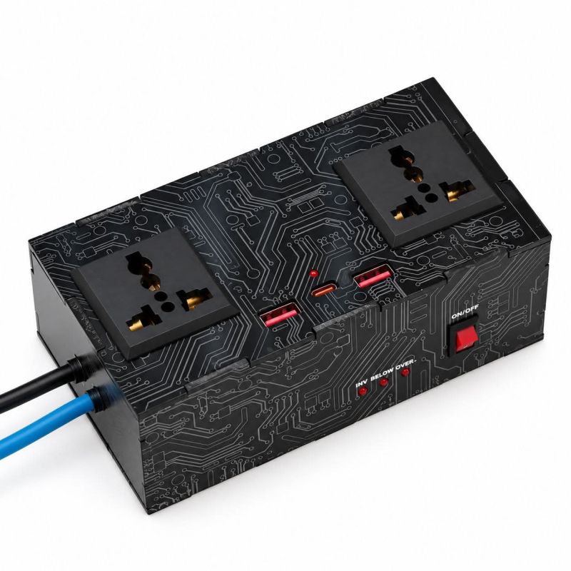 200W Smart Inverter | 22.5W USB & USB Type-C Fast Charging for Mobile Phones
