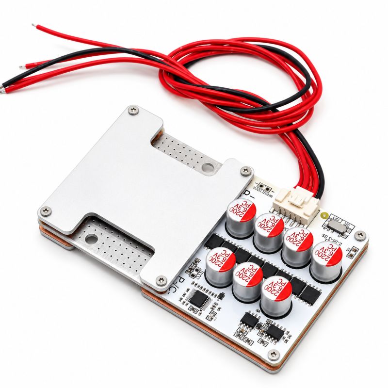 100A 4S Active Balance LiFePO4 BMS | 12V Battery Protection Board with 6A Active Balancer