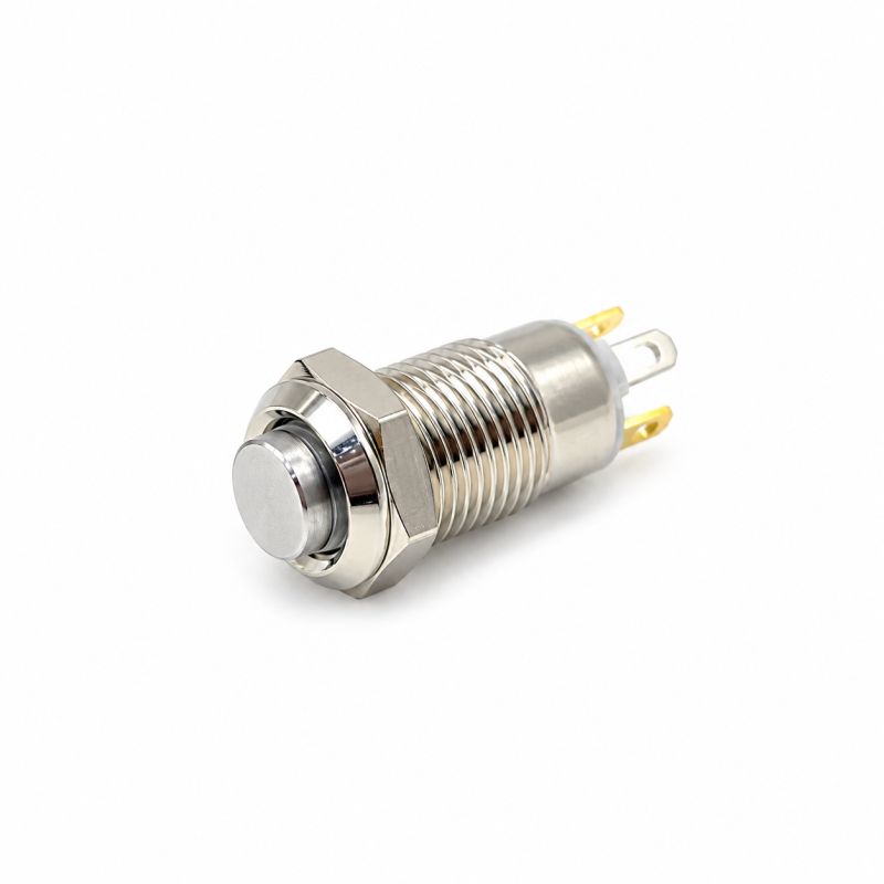 12mm Metal Momentary Push Button Switch | Self-Reset Panel Mount Switch