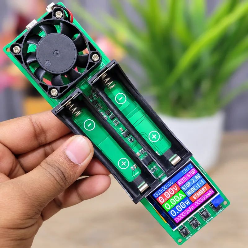 2CH 18650 Li-ion Battery Capacity and Internal Resistance Tester with Automatic Charge Discharge